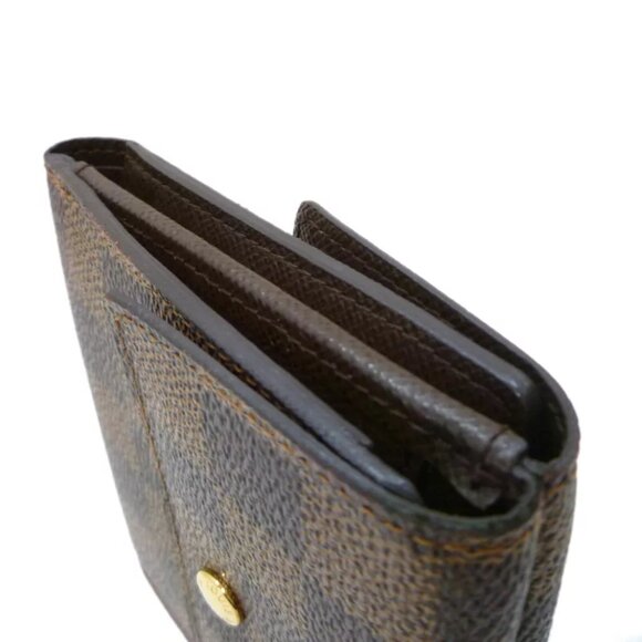 Authentic LOUIS VUITTON Portefeuille Elise Wallet N61654 Damier Ebene - Picture 6 of 12